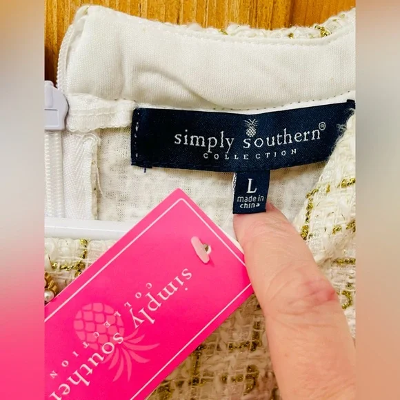 Women’s “Simply Southern” Scalloped Tweed Dress - Picture 9 of 11